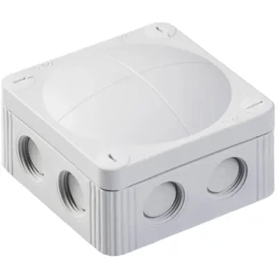 Junction box, no. of entries: 4, 4.0 mm², light gray, IP66/IP67, 10060400 - 1