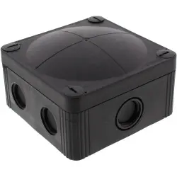 Junction box, no. of entries: 4, 4.0 mm², black, IP66/IP67, 10105601