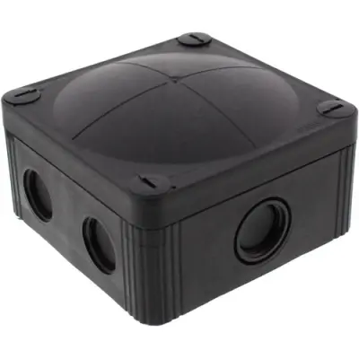 Junction box, no. of entries: 4, 4.0 mm², black, IP66/IP67, 10105601 - 1
