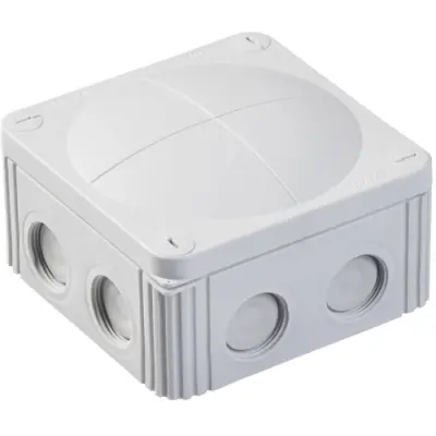 Junction box, no. of entries: 4, 6.0 mm², light gray, IP66/IP67, 10060531 - 1