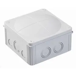 Junction box, no. of entries: 4, 10 mm², light gray, IP66/IP67, 10060702