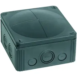 Junction box, no. of entries: 4, 10 mm², black, IP66/IP67, 10062214
