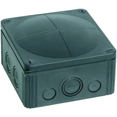 Junction box, no. of entries: 4, 10 mm², black, IP66/IP67, 10062214 - 1