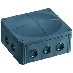 Junction box, no. of entries: 4, 10 mm², black, IP66/IP67, 10101460