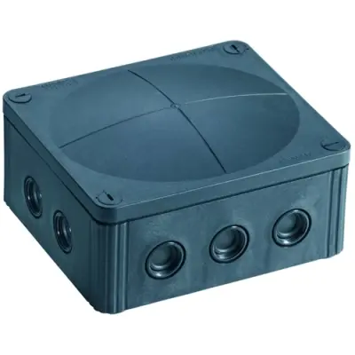 Junction box, no. of entries: 4, 10 mm², black, IP66/IP67, 10101460 - 1