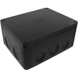 Junction box, no. of entries: 4, 16 mm², black, IP66/IP67, 10110739