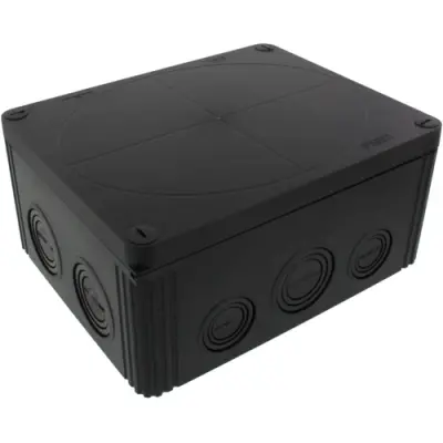 Junction box, no. of entries: 4, 16 mm², black, IP66/IP67, 10110739 - 1