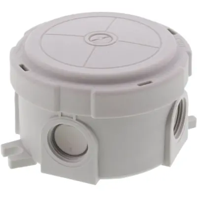 Junction box, no. of entries: 2, 2.5 mm², light gray, IP66/IP67, 10110629 - 1