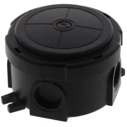Junction box, no. of entries: 2, 2.5 mm², black, IP66/IP67, 10110630