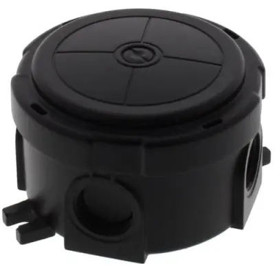 Junction box, no. of entries: 2, 2.5 mm², black, IP66/IP67, 10110630 - 1