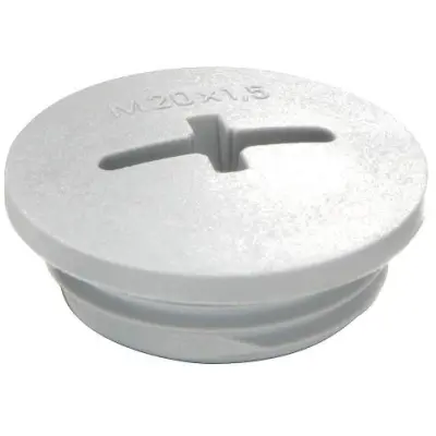 Locking screw, 20 mm, M16, IP56, light gray, 10062491 - 1