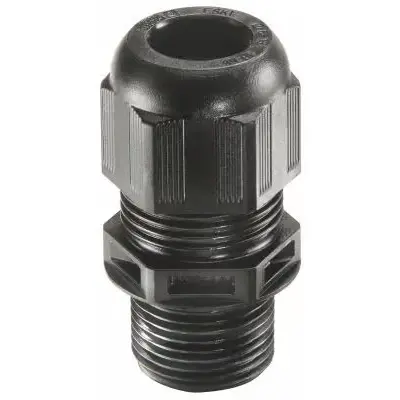 Cable gland, cable Ø 3 to 7 mm, M12, PA, black, 10061690 - 1