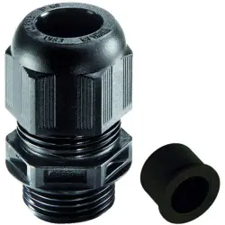 Cable gland, cable Ø 1 to 7 mm, M12, PA, black, 10064992