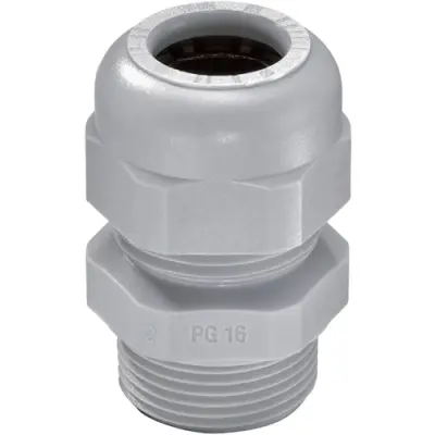 Cable gland, cable Ø 10 to 18 mm, PG21, PA, silver gray, 10066006 - 1