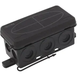 Branching box, 86 x 44 x 41 mm, 1.5 mm², black, IP55, 10109578