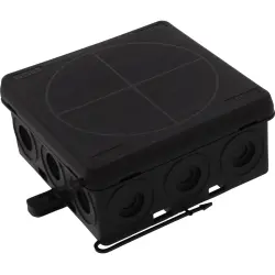Branching box, 86 x 86 x 41 mm, 4.0 mm², black, IP55, 10109587