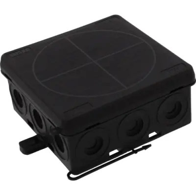 Branching box, 86 x 86 x 41 mm, 4.0 mm², black, IP55, 10109587 - 1