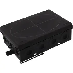 Branching box, 125 x 86 x 41 mm, 6.0 mm², black, IP55, 10109596