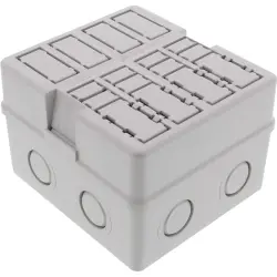 Junction box, 108 x 98 x 72 mm, 6.0 mm², light gray, IP20, 10105992