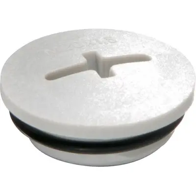 Locking screw, glass fibre-reinforced, M12, IP66/IP68, light gray, 10064634 - 1