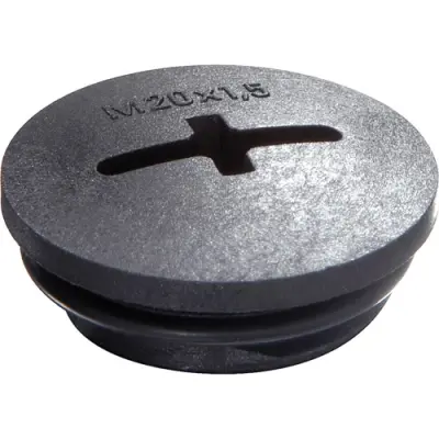 Locking screw, glass fibre-reinforced, M16, IP66/IP68, black, 10064643 - 1