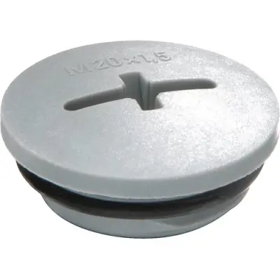 Locking screw, glass fibre-reinforced, M32, IP66/IP68, silver gray, 10064654 - 1