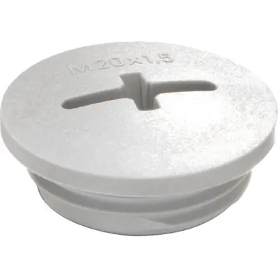 Locking screw, Ø 24 mm, M20, IP56, light gray, 10064668 - 1