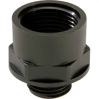Extension, glass fibre-reinforced, M12/M16, 20 mm, IP66/IP68, black, 10064741 - 1