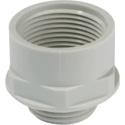 Adapter, glass fibre-reinforced, M63/PG48, 68 mm, light gray, 10063649