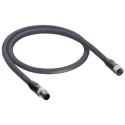 Sensor actuator cable, M12-cable plug, straight to M12-cable socket, straight, 5 pole, 1.5 m, PUR, black, 4 A, 26732
