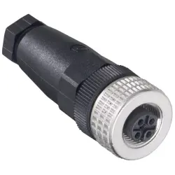 Jack, M12, 4 pole, screw connection, coupling nut, straight, 933169100