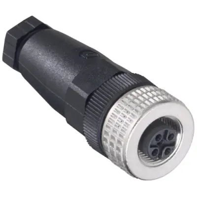 Jack, M12, 4 pole, screw connection, coupling nut, straight, 933169100 - 1
