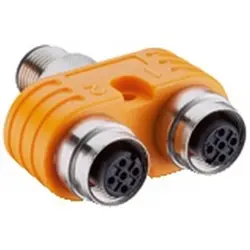 Adapter, 2 x M8 (5 pole, socket) to M12 (5 pole, plug), T-shape, 51645