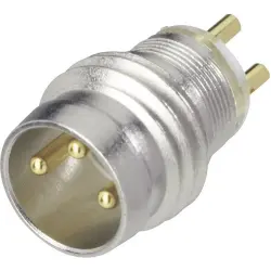 Panel plug, M8, 4 pole, solder connection, screw locking, straight, 933394001