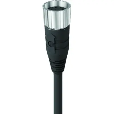 Sensor actuator cable, M23-cable socket, straight to open end, 19 pole, 10 m, PUR, black, 60684 - 1