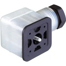 Valve connector, DIN shape A, 2 pole + PE, 250 V, 0.25-1.5 mm², 934618006