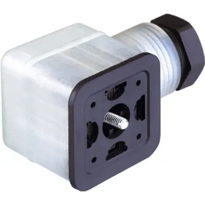 Valve connector, DIN shape A, 2 pole + PE, 250 V, 0.25-1.5 mm², 934618009 - 1