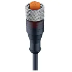 Sensor actuator cable, M12-cable socket, straight to open end, 8 pole, 20 m, PUR, black, 2 A, 97616
