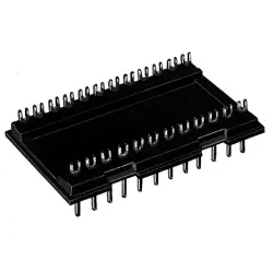 DIL connector, 8 pole, pitch 2.54 mm, straight, black, DILS 08 GO