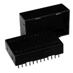 DIL housing, 8 pole, pitch 2.54 mm, straight, black, DILS 8 GA LO