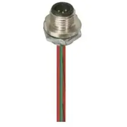 Plug, 1/2", 5 pole, solder connection, screw locking, straight, 11637