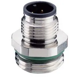 Plug, M12, 4 pole, solder connection, screw locking, straight, 26145