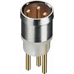 Plug, M8, 3 pole, PCB connection, snap-in, straight, 11663