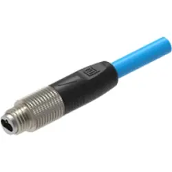 Sensor actuator cable, M8-cable plug, straight to open end, 2 m, PUR, blue, 4 A, 935100025