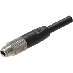 Sensor actuator cable, M8-cable plug, straight to open end, 2 pole, 1 m, XLPE, black, 4 A, 935100015