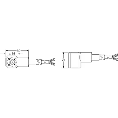 Sensor actuator cable, cable plug to open end, 3 pole, 2 m, PVC, gray, 10 A, 931783001 - 1
