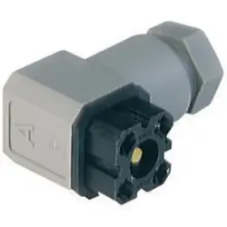 Jack, 3 pole, cable assembly, solder connection, gray, 932186106