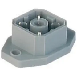 Panel plug, 4 pole, PCB mounting, solder connection, gray, 932092106