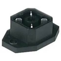 Panel plug, 4 pole, PCB mounting, solder connection, black, 932092100