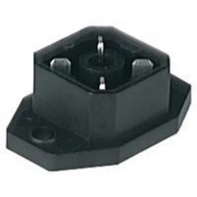 Panel plug, 4 pole, PCB mounting, solder connection, black, 932092100 - 1
